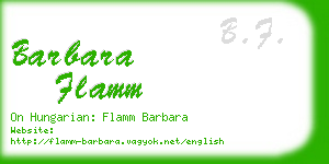 barbara flamm business card